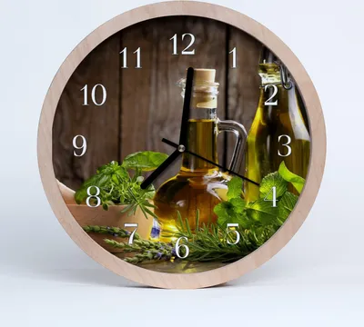 Produktbild von Holzuhr 20fi cm wanduhr - Oliven Relish