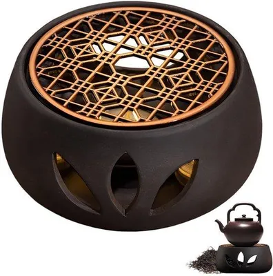 Productafbeelding van Theewarmer, Stoofje voor Theepot, Warmtemat, Zwart, Keramiek