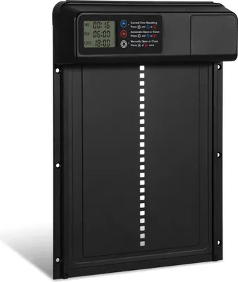 Immagine prodotto di TolleTour Pettorina automatica - Grande con protezione antipizzicamento a tempo/modalità manuale, display LCD, impermeabile IPX4, nero, con protezione antipizzicamento, 33x24,5 cm