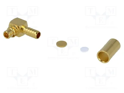 Produktbild von 1x Stecker M für Leitungen 50Ω männlich mit 90°-Winkel M1112A1-3GT30G-5-50 -, M-