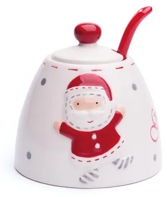 Immagine prodotto di Excelsa Zuccheriera Babbo Natale in Vetroceramica 9Xh8X9 Cm Colorata