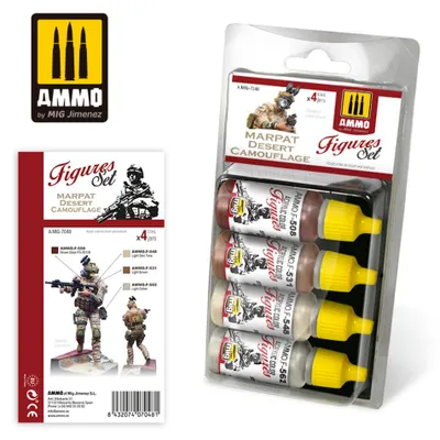 Produktbild von Ammo MIG 7048 – Marpat-Wüsten-Tarnfiguren – Neu