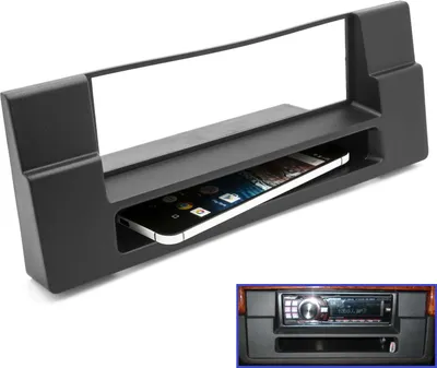 Produktbild von Radio Blende Einbau Rahmen 1 DIN passend für BMW 5er ( E39 ) BMW X5 ( E53 ) mit Ablagefach