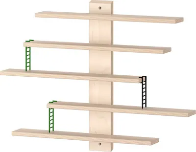 Produktbild von IKEA Wandregal LUSTIGT Kinder Spielfiguren Aufbewahrung 37x37 cm Kinderzimmer