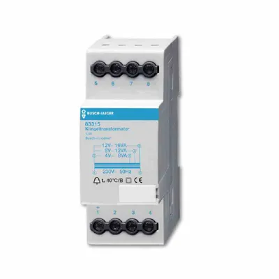 Produktbild von Busch-Jaeger KLINGELTRAFO 12V 1,3A REG (83315)