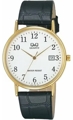 Immagine prodotto di Q & Q - Orologio da polso BL02J104Y - Orologio da uomo - Resistente agli spruzzi - Analogico - Con cinturino in pelle - Oro