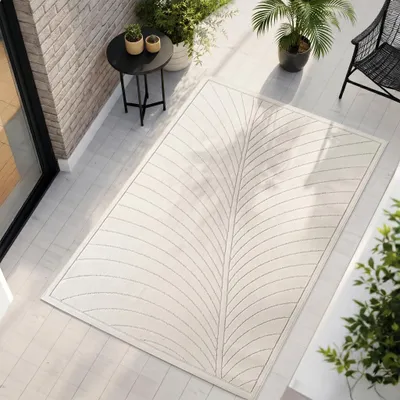 Obrázok produktu pre Carpetsale24 Vonkajší koberec, moderný dizajn v štýle boho, 3D efekt, odolný voči UV žiareniu, ideálny na terasu, do obývacej izby a kuchyne, rozmery 200 x 290 cm