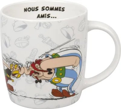 Immagine prodotto di Könitz Asterix Nous Sommes Amis Französisch Becher, Tasse, Kaffeetasse, Bone China, 400 ml, 11 7 275 2049