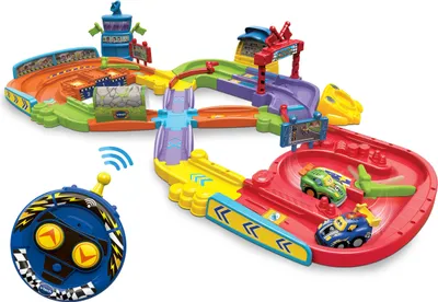 Produktbild von VTech TUT TUT Baby Flitzer RC Autorennbahn mit Fernsteuerung