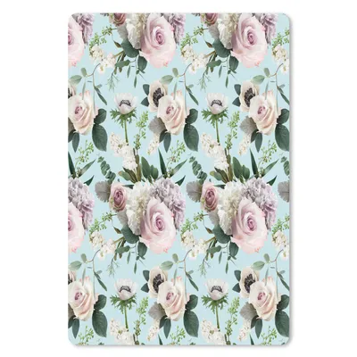 Produktbild von MuchoWow® Mauspad Mousepad Blumen - Rosen - Pastell 40x60 cm - Mousepads - Maus Mat - Pad - Mausunterlage - Schreibtisch Accesoire