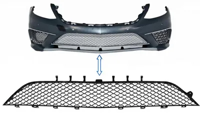 Imagen del producto de Rejilla delantera central inferior para Mercedes Clase S W222, modelo 2013-2017, estilo S63, color  brillante.