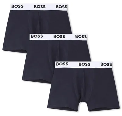 Productafbeelding van BOSS boxershorts voor jongens, 3-delige set, donkerblauw, maat 10 jaar