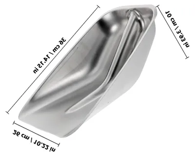 Produktbild von Winterschneeschaufel aus Edelstahl Kompakte Metallschaufel ohne Griff Leichtes Schneeräumgerät für Außenbereich und Garten