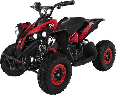 Produktbild von Elektro-Kinderquad Reneblade - Mini-Quad mit 1000 Watt - Federung - Scheibenbremsen - Drosselbar - LEDs - Ab 6 Jahren - Bis 65 Kg (Schwarz/Rot)