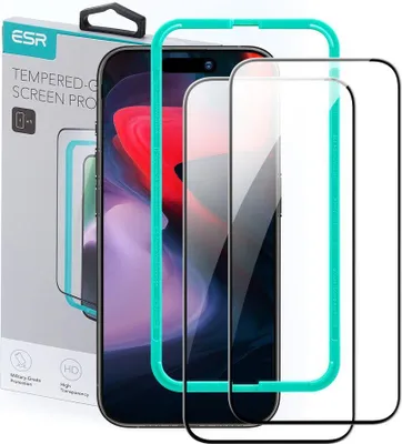 A product shot of a screen protector pack for an iPhone.