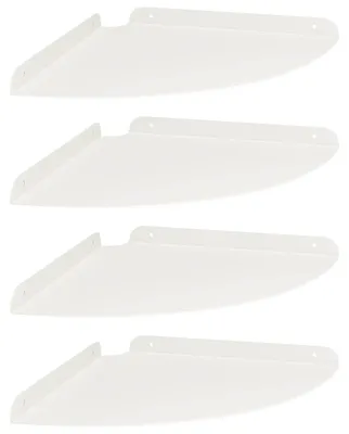 Image de vidaXL Étagère suspendue avec 4 tablettes, blanc, 30 x 30 x 2 cm