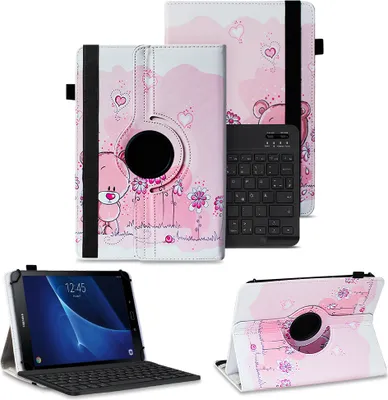 Produktbild von Schutzhülle Samsung Galaxy Tab A6 10.1 2016 Hülle Tablet Tasche QWERTZ TastaturFarben:Motiv 1
