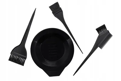 Produktbild von Ponik‘s Haarfärbemittel-Färbeset, 4-teilige Friseurpinsel Schüssel Combo Salon Werkzeugset, Haarfärbeset, Bleichschale, Kamm, Bürsten, Tönungs-Set, Set zum Selbermachen 3x Pinsel + Schüssel