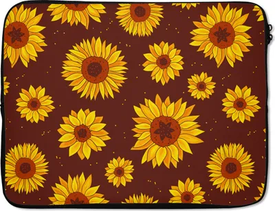 Produktbild von MuchoWow® Laptop Hülle 15 Zoll Sonnenblume - Bohème - Flora - Muster Laptoptasche - Laptoptasche - Sleeve - Rundum-Schutz