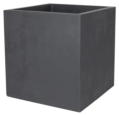 Imagen del producto de Macetas cuadradas, con apariencia de basalto, de 50 cm, con capacidad de 57 litros, aptas para interior y exterior