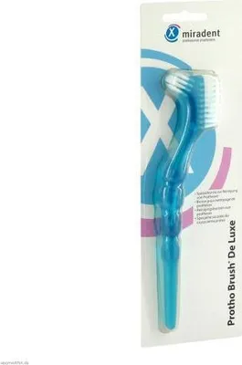 Produktbild von Miradent kefka na zubné náhrady Protho Brush modrá trans. 1 ks