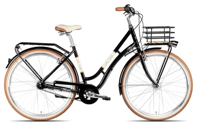 Produktbild von Maxim La Vita Nexus komfortables Citybike mit Rücktrittbremse & Front-Gepäckträger 28 Zoll Schwarz 55 cm