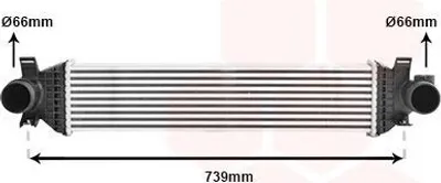 Produktbild von VAN WEZEL 18014709 Ladeluftkühler LLK für FORD FOCUS III Turnier Turbo Intercooler