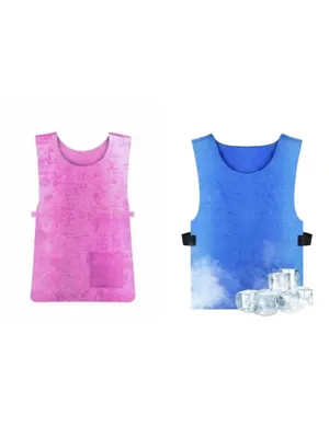 Produktbild von Zweiteiliges Kühlwesten-Set, hitzebeständige Kühlweste, wasseraktivierte Kühljacke, kein Kühlakku erforderlich, leichte Arbeitsweste für Bauarbeiter.