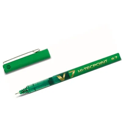 Image de Roller à encre PILOT Hi-Tecpoint V7, couleur du trait : vert