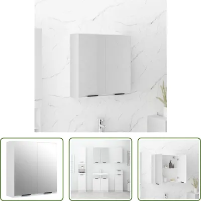 Obrázok produktu pre The Living Store Zrkadlová skrinka do kúpeľne biela 64x20x67 cm