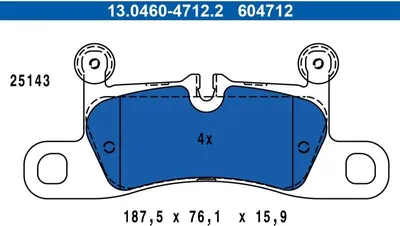 Image de Plaquettes de frein complètes ATE 13.0460-4712.2