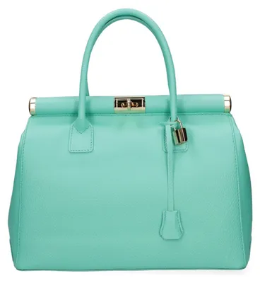 Produktbild von Aleria Handtasche Damen Echtleder Weiß Italy Bianco UNICA 35x26x16 cm
