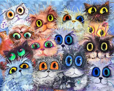 Produktbild von Malen nach Zahlen: Katzen, 40x50 cm