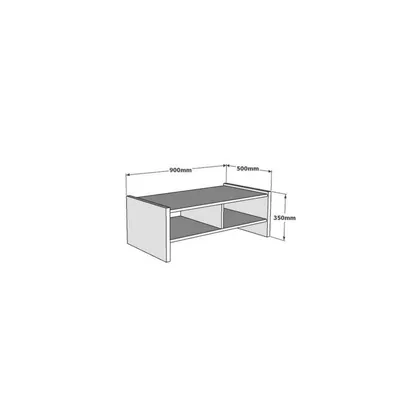 Obrázek produktu pro Skye Decor, Pera - Walnut, konferenční stolek, ořech, 100 % MELAMÍNEM POTAŽENÁ DESKA, 90 x 50 x 35 cm