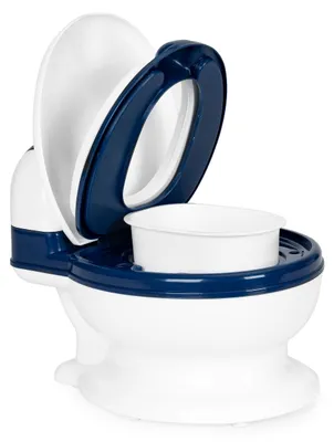 Image de Pot de toilette pour enfants avec siège amovible, à couvercle et brosse ECOTOYS
