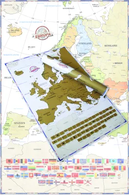 Produktbild von Rubbelkarte Landkarten - Rubbelkarte - Politische Europakarte