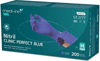 Produktbild von Medi-Inn Pro Clinic Perfect Blue - Gr. XS - puderfrei - 2000 Einmalhandschuhe