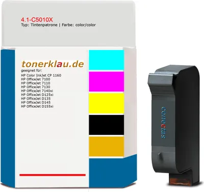 Produktbild von color Tinte/Tintenpatrone 4.1-C5010X kompatibel mit HP C5010DE