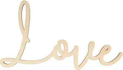 Produktbild von Holzschriftzug MDF 30 x 16 cm - Love
