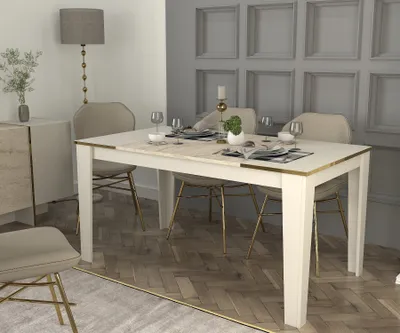Produktbild von Skye Decor, Veyron - Travertine, Sandstone, Esstische, Travertin, 145 x 76,2 x 85 cm