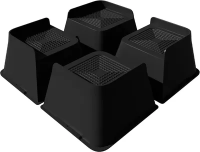 Immagine prodotto di QEENTOE, 4 pezzi di rialzi per mobili, design a forma di L, altezza di 7,5 cm, adatti per tavoli, divani e librerie, rialzi per mobili con elevata capacità di carico
