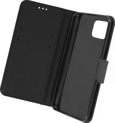 Imagen del producto de Funda tipo libro con compartimento y función de soporte para Oppo A73 5G, color negro