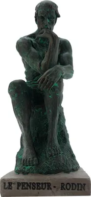 Produktbild von Der Denker - kleine bronzierte Statue 15cm nach Auguste Rodin