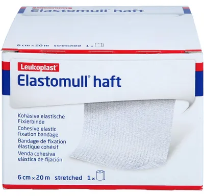 Produktbild von Elastomull haft 6 cm x 20 m kohäsive, elastische Fixierbinde, 1 St. Binde