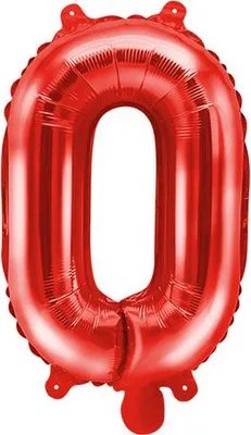 Produktbild von Folienballon Buchstabe „O“, 35cm, rot (1 Karton / 50 Stück)