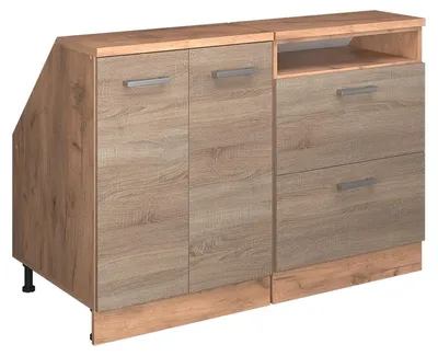 Zdjęcie produktu dla Zestaw szafek na dach skośny Vicco Rion Sonoma 120 cm Zestaw 2 korpusów szafy głębokość 60 cm, Model 60330