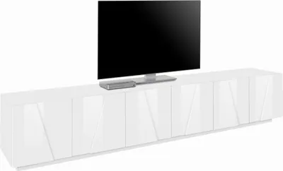 Produktbild von TV-Board >Piacenza< in Weiß Hochglanz - 243,6x46x44,2cm (BxHxT)