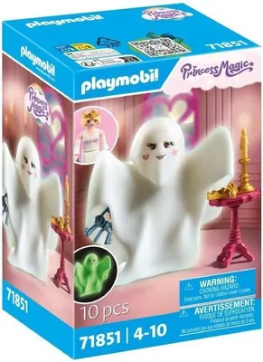 Zdjęcie produktu dla PLAYMOBIL Princess Magic Księżniczka i Fosforyzujący Strój Ducha, 71851, 10 Elementów, Dla Dzieci Od 4 Lat