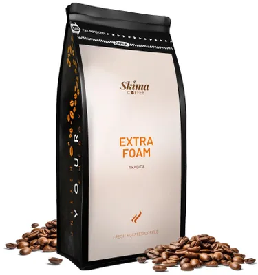 Immagine prodotto di Caffè in grani 500 g CON CREMA 100% Arabica appena tostato + sottobicchiere