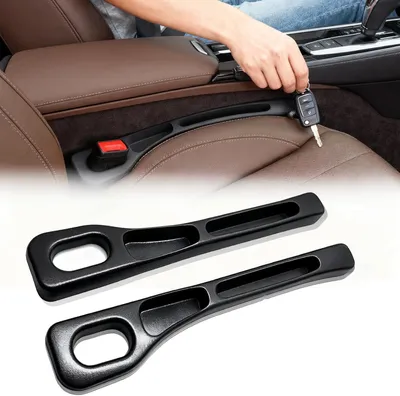 Produktbild von 2-teiliges Autositz-Füllset, Autositz-Organizer, um zu verhindern, dass Gegenstände in den Spalt zwischen Sitz und Mittelkonsole fallen, für die meisten Fahrzeuge (Schwarz)